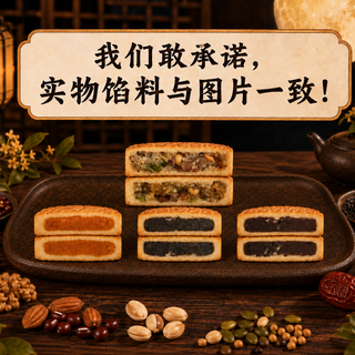 津之言 老式五仁月饼礼盒 720g 8枚