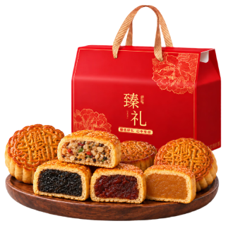 津之言 老式五仁月饼礼盒 720g 8枚