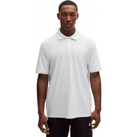 lululemon LM3GNIS 男士网球条纹网面Polo衫 白色 M