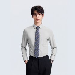 金利来 新款弹力易打理男士衬衫商务长袖休闲衬衣男