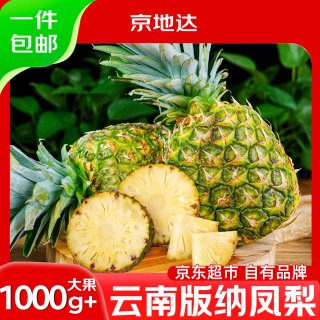 京地达 云南凤梨净重5.4斤单果2斤+新鲜金菠萝水果源头直发包邮