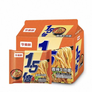 88VIP：今麦郎 香辣牛肉味方便面130g*5袋汤鲜味美爽弹可口醇香美味速食