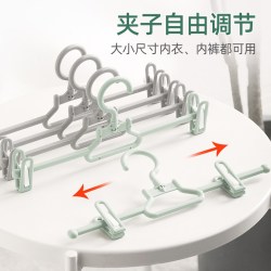茶花 家用多功能圆盘多夹子晾衣架内衣袜子宝宝晾晒架婴儿衣架防风