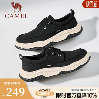 骆驼 帆布鞋男  G15S136025 黑色 42