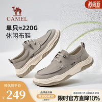 骆驼 帆布鞋男  G15S136025 浅灰色 42  均码