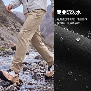 探路者 防泼水四面弹 男款软壳裤