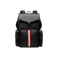 BALLY 巴利 皮革男士双肩包 6308459 黑色/红色/米色