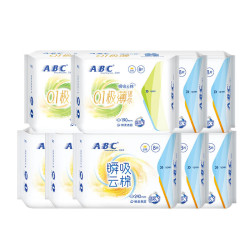 ABC 极薄透气棉柔日夜用组合套装72片