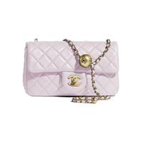 香奈儿 AS1787 B02916 ND359 小金球Mini CF链条包 淡紫色