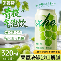 邵傅斋 青提果汁汽水320ml*12罐