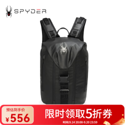 SPYDER 蜘蛛轻巧日常SKI LIFE背包男女户外双肩包23CF961U 黑色
