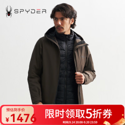 SPYDER 蜘蛛秋冬男士舒适保暖防水三合一夹克外套24CF239M 黑橄榄 S
