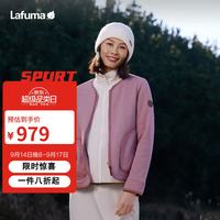 乐飞叶 户外抓绒衣女士 秋冬季开衫圆领保暖休闲外套LFJA5CR64
