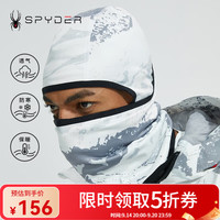 SPYDER 蜘蛛秋冬男女款FREE SKI舒适保暖滑雪头罩护具装备22CF905U 白雪山纹-22CF905U M