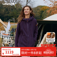 乐飞叶 抓绒衣女 户外秋冬摇粒绒保暖仿羊羔绒外套 LFJA4CR64 浆果紫PL 170/88A（40）