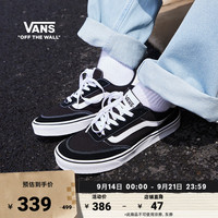 VANS Brooklyn LS黑色简约复古男鞋板鞋经典休闲鞋低帮 黑色 43