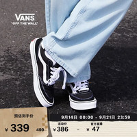 VANS 官方 Brooklyn LS黑色简约复古女鞋板鞋低帮 黑色 37