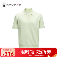 SPYDER 蜘蛛春夏女士TRAINING透气休闲运动短袖POLO衫24CS442W 嫩黄 L