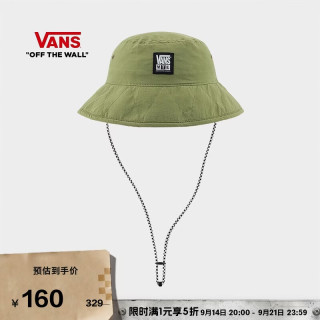 VANS 官方 男女情侣缝制帽灰绿色户外渔夫帽 灰绿色 L/XL