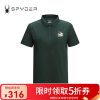 SPYDER 蜘蛛春夏女士URBAN LIFE透气舒适时尚休闲运动短袖POLO衫24MS456W 翠苔绿 S