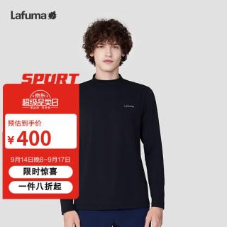 乐飞叶 长袖T恤男 户外秋冬保暖小高领舒适弹力上衣 LMTS3CL81