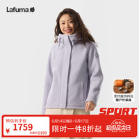 乐飞叶 polartec抓绒衣女 连帽加绒加厚保暖休闲外套LFJA6CRX6 风铃紫VL 36 160/80A