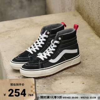 VANS 官方 Sk8-Hi高帮山系加绒户外运动男女登山鞋MTE-1 黑色 36