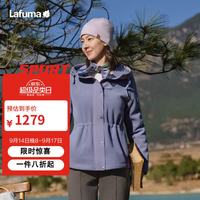 乐飞叶 户外抓绒衣女士 防风时尚连帽加厚保暖休闲外套LFJA6CR66