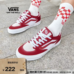 VANS 官方 Rowley Classic复古老爹男女板鞋 红色/白色   43