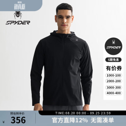 SPYDER 蜘蛛春夏男子TRAINING凉感经编布透气连帽拉链夹克25ES113M 黑色 M