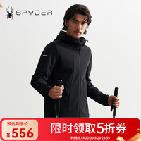 SPYDER 蜘蛛秋冬男士MOUNTAIN LIFE户外运动连帽休闲夹克24EF103M 黑色 L