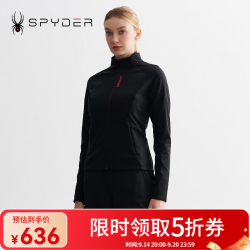 SPYDER 秋冬新品女子SKI PRO舒适保暖防泼水休闲夹克外套24CF162W 黑色 M