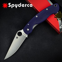 SPYDERCO 美国进口spyderco蜘蛛C36系列户外高硬度粉末钢锋利便携EDC折叠刀 C36GPDBL