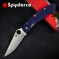 SPYDERCO 美国进口spyderco蜘蛛C36系列户外高硬度粉末钢锋利便携EDC折叠刀 C36GPDBL