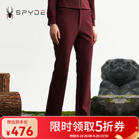 SPYDER 春秋新款女MOUNTAIN LIFE 户外休闲运动长裤微喇裤24MF508W 酒红 S