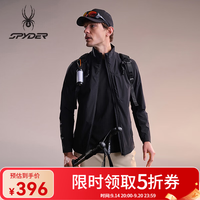 SPYDER 蜘蛛春夏男士吸湿速干尼龙弹力立领梭织夹克02JE26101WM 黑色 L