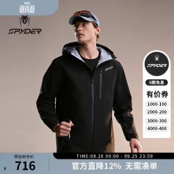 SPYDER 秋冬男子保暖外套冲锋衣24EF161M 黑色 L