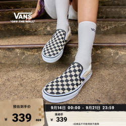 VANS Slip On棋盘格一脚蹬女休闲运动板鞋VN000EYEBWW 35 VN000EYEBLK