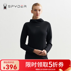 SPYDER 秋冬新品女子MOUNTAIN LIFE 保暖舒适休闲连帽卫衣24CF302W 黑色 S
