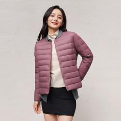 雪中飞 女式内恤休闲居家保暖外套圆领长袖