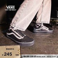 VANS 官方 蛇年生肖款Old Skool男女板鞋低帮 黑色/银色 36