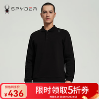 SPYDER 蜘蛛春夏男士URBAN LIFE舒适户外休闲长袖T恤polo衫24MR429M 黑色 XL