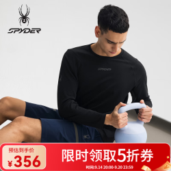 SPYDER 蜘蛛春夏男士TRAINING运动户外休闲圆领长袖T恤25CS487M 黑色 M