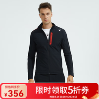 SPYDER 休闲立领夹克男士秋冬季青年运动潮外套常规款时尚百搭上衣男装 黑色-23ER139M S