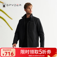 SPYDER 蜘蛛秋冬男士MOUNTAIN LIFE舒适户外防风休闲夹克外套24MR113M 黑色 S