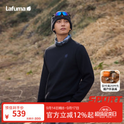 乐飞叶 长袖T恤男士 秋冬套头圆领运动卫衣刺绣logo休闲 LMTS5CL60 黑色BK S (46)170/92A