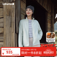 乐飞叶 户外双面绒保暖抓绒衣女 秋冬立领拉链开衫外套LFJA6CR60 花田绿PG 38 165/84A