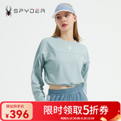 SPYDER 蜘蛛女子圆领运动休闲抽绳舒适TRAINING卫衣23CS302W 天空蓝-23CS302W S