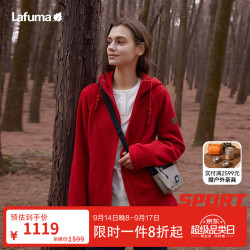 乐飞叶 抓绒衣女 户外秋冬摇粒绒保暖仿羊羔绒外套 LFJA4CR64 乐菲红RD 170/88A（40）