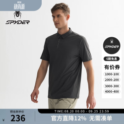 SPYDER 蜘蛛春夏男士TRAINING凉感经编布透气休闲短袖POLO衫25ES461M 磁石灰 S